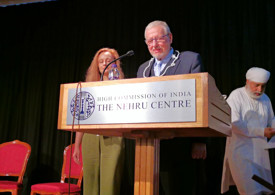 Sanator Tomas Pfeiffer in The Nehru Centre of The High Commission of India in London