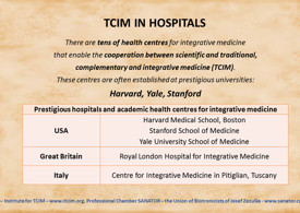 TCIM in hospitals